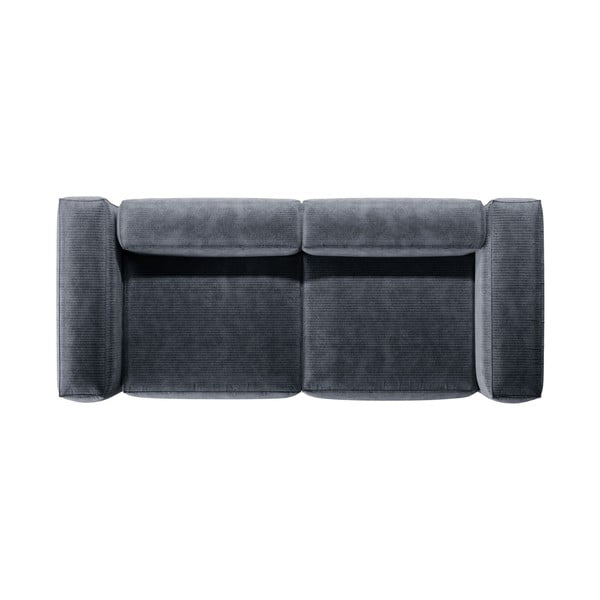 Szaroniebieska sztruksowa sofa 264 cm Bergamo – Cosmopolitan Design-image-3