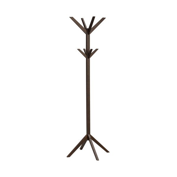 Stojak na ubrania z litego drewna dębowego w ciemnym naturalnym kolorze 59x178x59 cm Confetti – Rowico