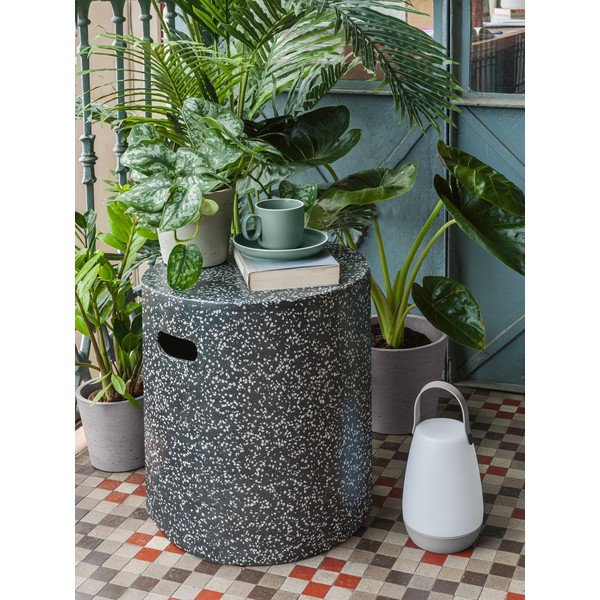 Czarny betonowy stolik Kave Home Jenell, ⌀ 35 cm-image-1