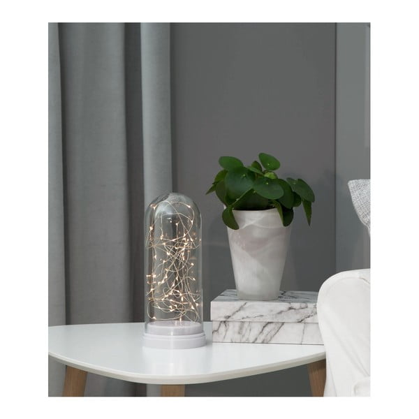Biała dekoracja świetlna LED Star Trading Glass Dome, wys. 25 cm-image-4