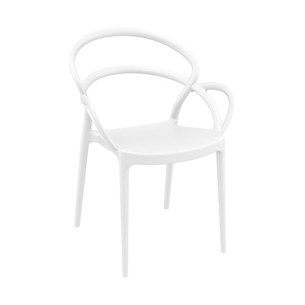 Zestaw 4 białych krzeseł ogrodowych Resol Mila