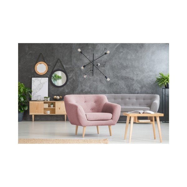 różowy fotel z jasnymi nogami Mazzini Sofas Sicile-image-4