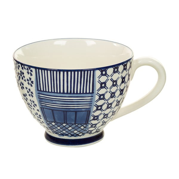 Niebiesko-biała filiżanka porcelanowa Santiago Pons Meknec