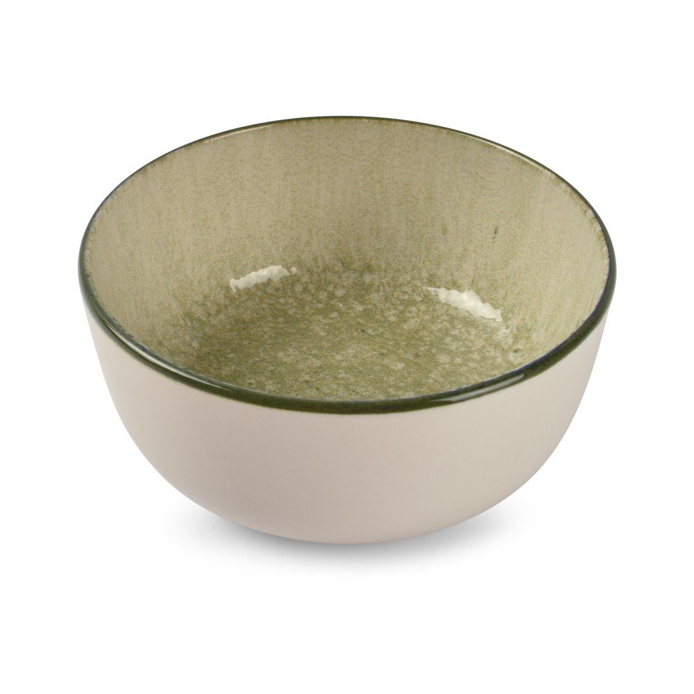 Zielona/kremowa kamionkowa miska 740 ml Gravel – ONA
