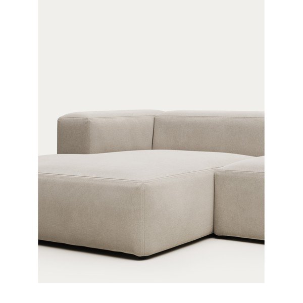 Beżowy narożnik (lewostronny) Blok – Kave Home-image-1