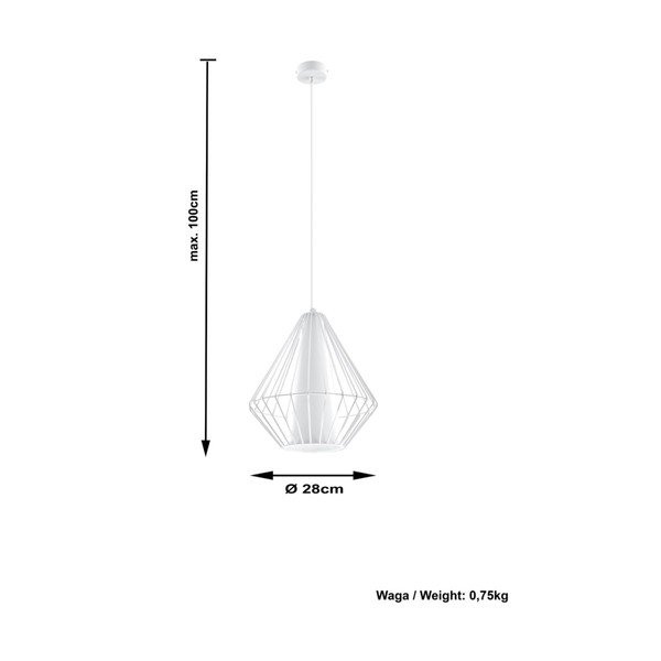 Biała lampa wisząca Sollux Alfredo-image-4
