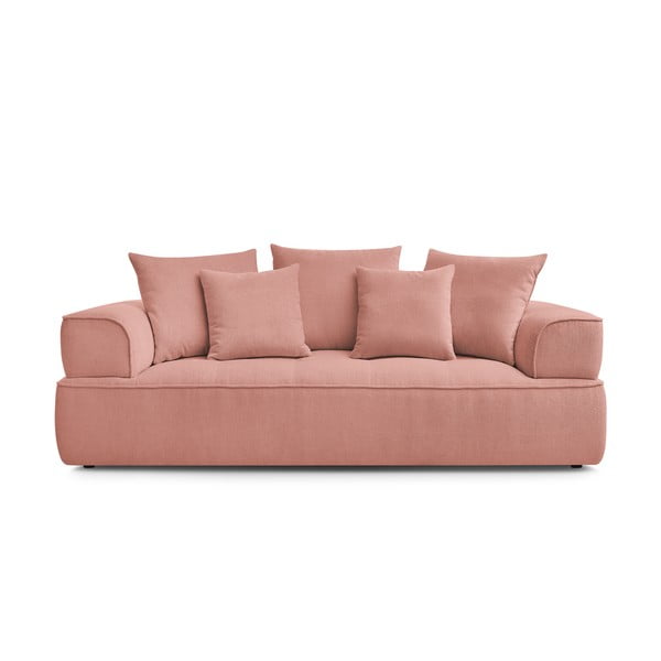 Różowa sofa z tkaniny szenilowej 237 cm Whesley – Bobochic Paris
