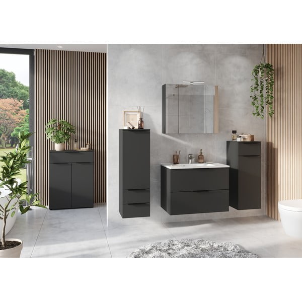 Antracytowy zestaw łazienkowy Crandon – Germania-image-1