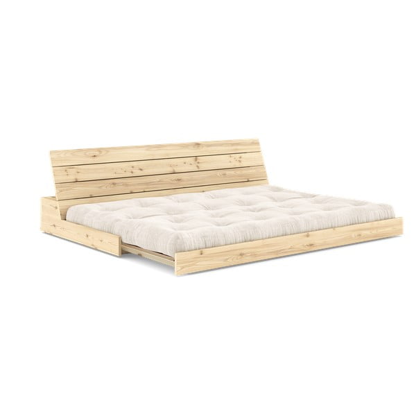 Biała sztruksowa rozkładana sofa 196 cm Base – Karup Design-image-4