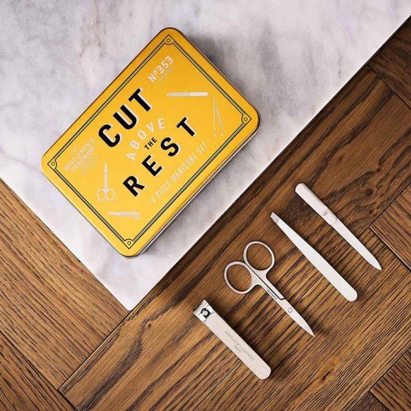 Mini zestaw do manicure w blaszanym pojemniku Gentlemen's Hardware-image-1