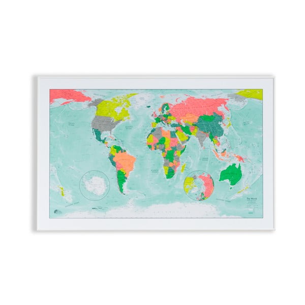 Mapa świata w przezroczystym opakowaniu The Future Mapping Company Winkel Tripel, 100x65 cm