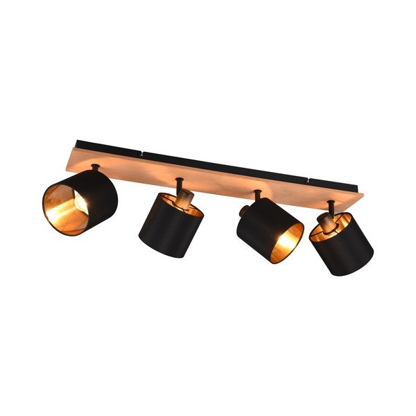 Czarno-naturalna lampa punktowa ø 12 cm Tommy – Reality-image-4