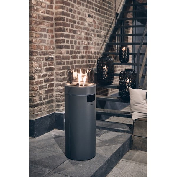 Szary kominek gazowy ENDERS Nova LED L-image-2