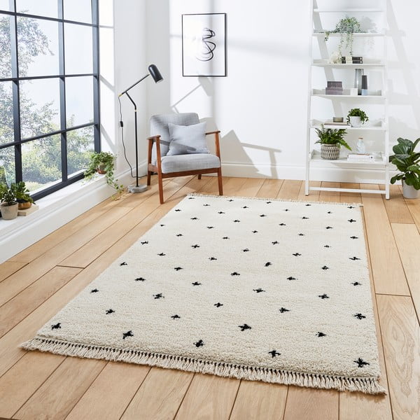 Biało-czarny dywan Think Rugs Boho Dots, 120x170 cm-image-1
