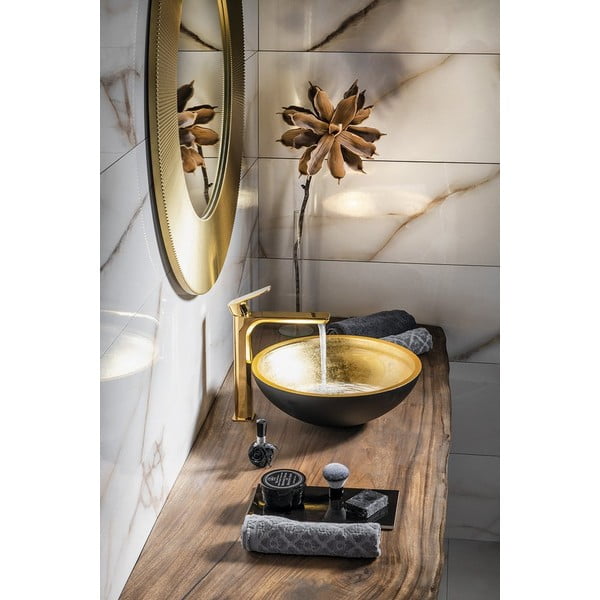 Bateria umywalkowa stojąca w kolorze złota Spy – Sapho-image-1