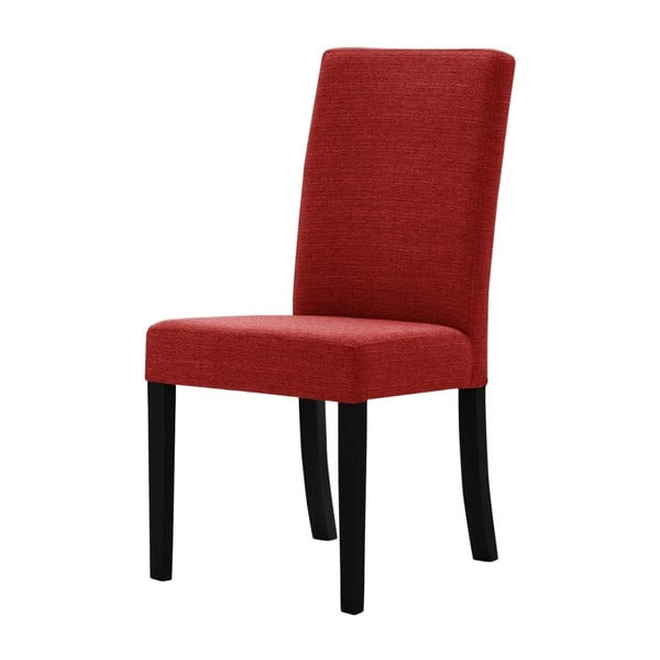 Czerwone krzesło z czarnymi nogami Ted Lapidus Maison Tonka