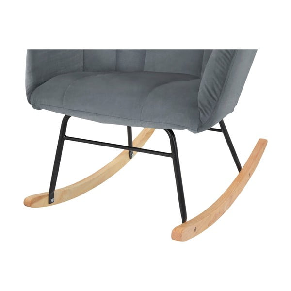 Szary aksamitny fotel bujany Elza – Støraa-image-4