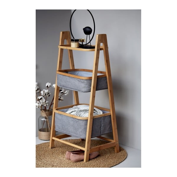 Szaro-brązowy bambusowy regał łazienkowy 44x91 cm Bahari – Wenko-image-2