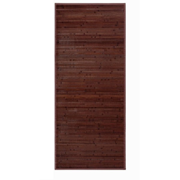 Ciemnobrązowy bambusowy dywan 75x175 cm – Casa Selección