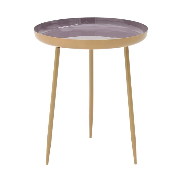 Fioletowy stolik metalowy InArt Simplo, ⌀ 46 cm