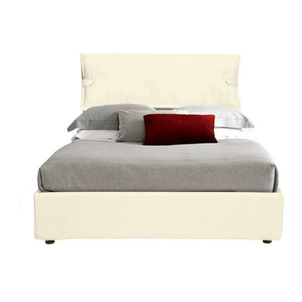 Beżowe łóżko jednoosobowe ze schowkiem 13Casa Feeling, 120x190 cm