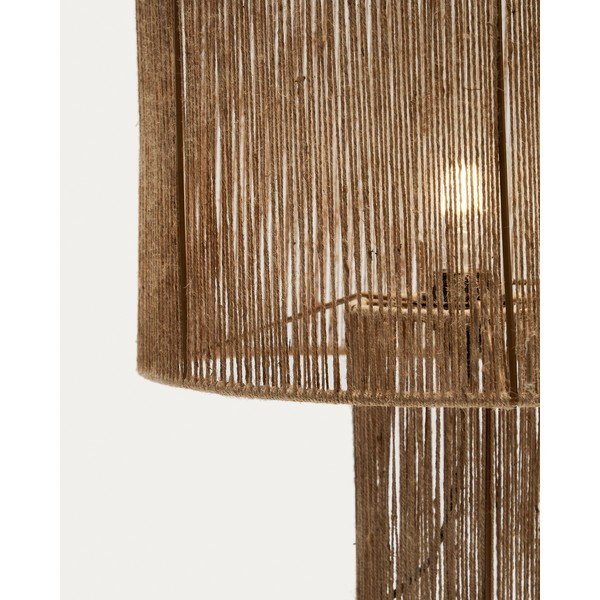 Lampa stołowa w naturalnym kolorze z kloszem z juty (wysokość 54 cm) Pontos – Kave Home-image-4