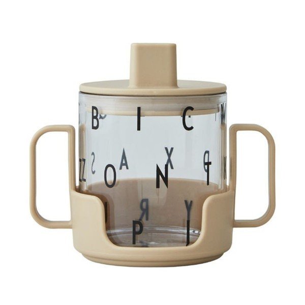 Beżowy kubek dla dzieci Design Letters Grow With Your Cup
