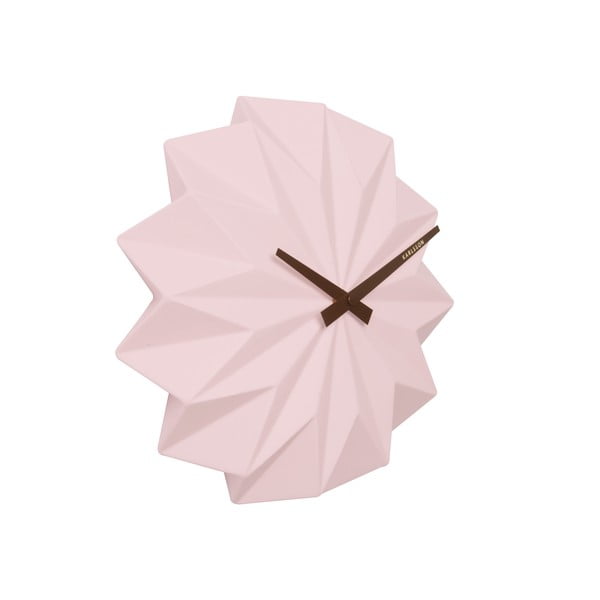 Różowy zegar ścienny Karlsson Origami-image-2