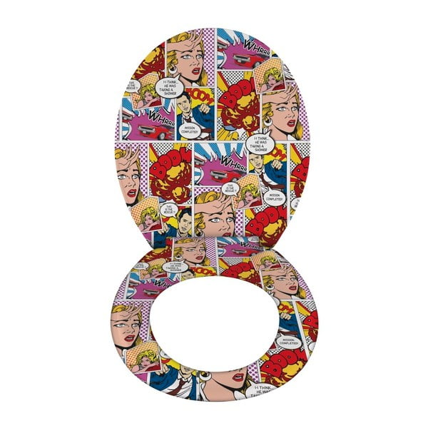 Deska sedesowa wolnoopadająca Wenko Pop Art, 45x37,5 cm-image-2