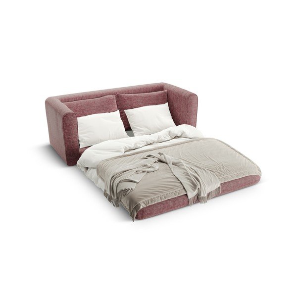 Ciemnoróżowa rozkładana sofa 158 cm Lido – Micadoni -image-1