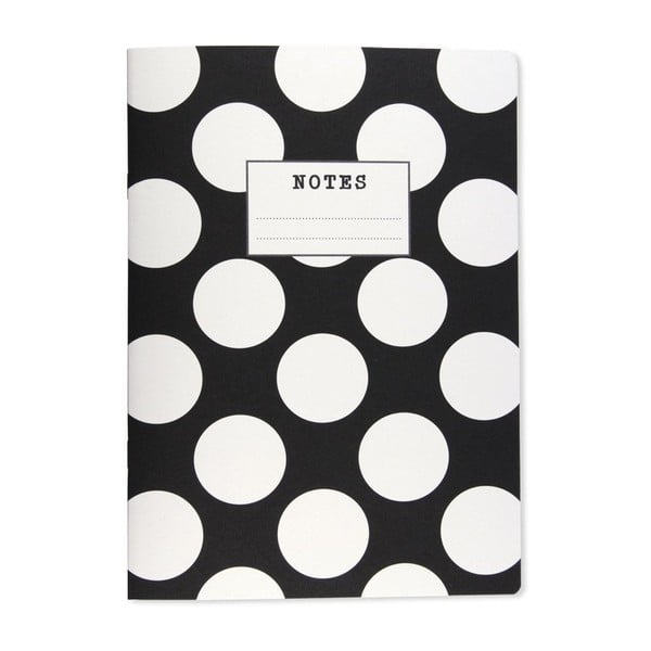 Notes Go Stationery Monochrome Polka