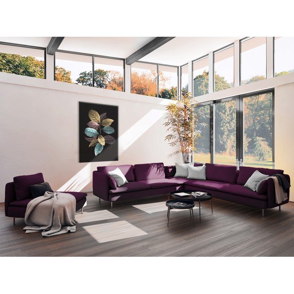 Obraz Styler Glas Pastell Leafes, 70x100 cm-image-1