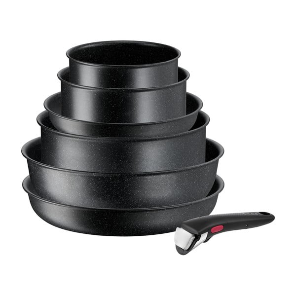 Zestaw garnków aluminiowych  7 szt. INGENIO Black stone L3998702 – Tefal