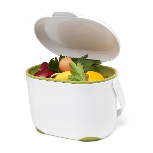Biało-zielony pojemnik na odpadki organiczne Addis Caddy, 2,5 l-image-1