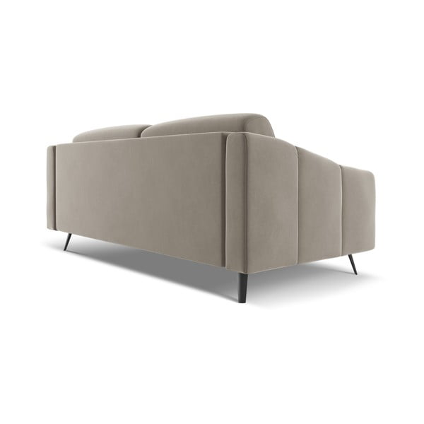 Beżowa aksamitna sofa 202 cm Nalu – Makamii-image-4