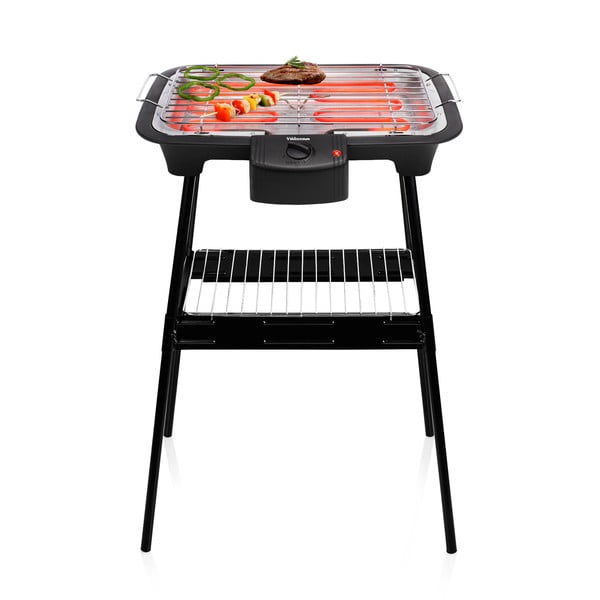 Czarny elektryczny grill stołowy lub stojący Tristar, moc 2000W
