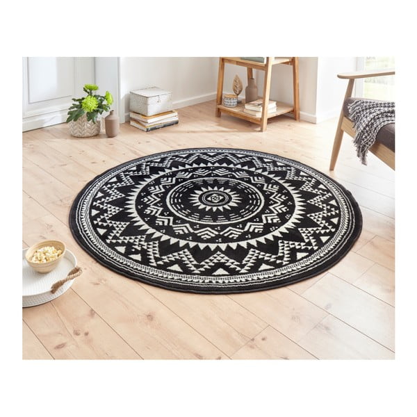 Czarny dywan Hanse Home Celebration Valencia, ⌀ 140 cm-image-1
