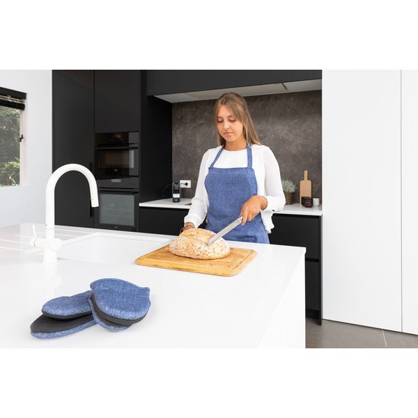 Zestaw 2 niebieskich rękawic kuchennych Tiseco Home Studio-image-1