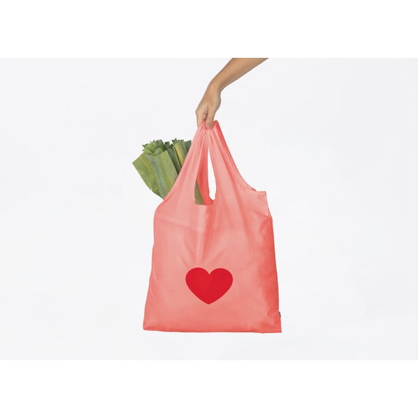 Różowa torba na zakupy DOIY Heart