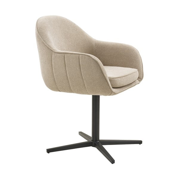 Jasnoszare tapicerowane fotele jadalniane zestaw z podłokietnikami 2 szt. Tamera – House Nordic-image-2