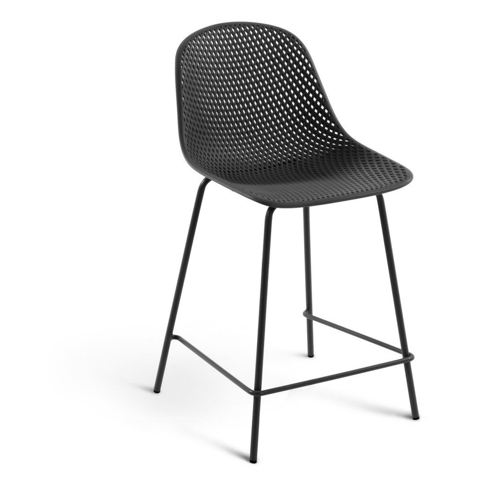Ciemnoszary metalowo-plastikowy hoker ogrodowy Quinby – Kave Home