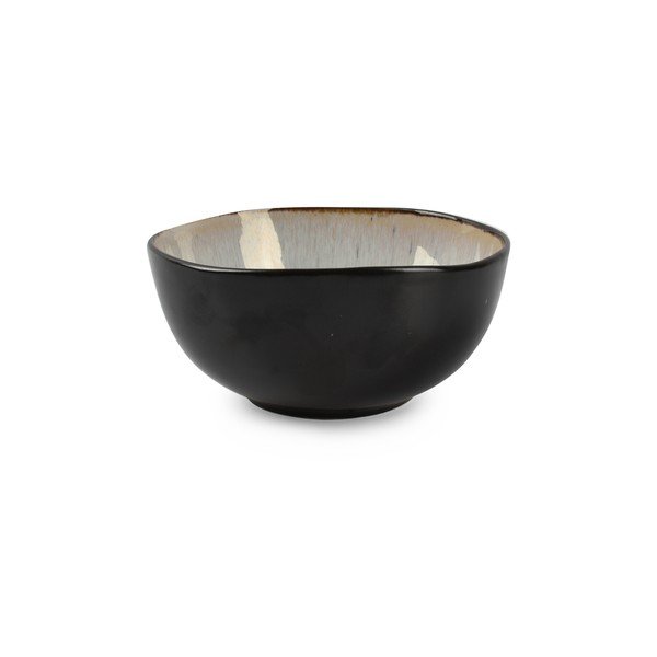 Czarna/beżowa kamionkowa miska 390 ml Lunar – Salt&Pepper-image-2