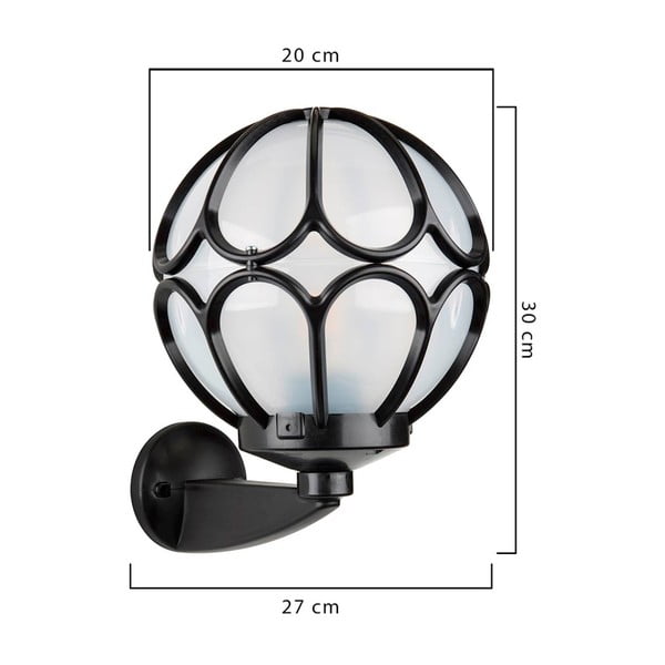 Czarny kinkiet zewnętrzny Homemania Decor Bees-image-1