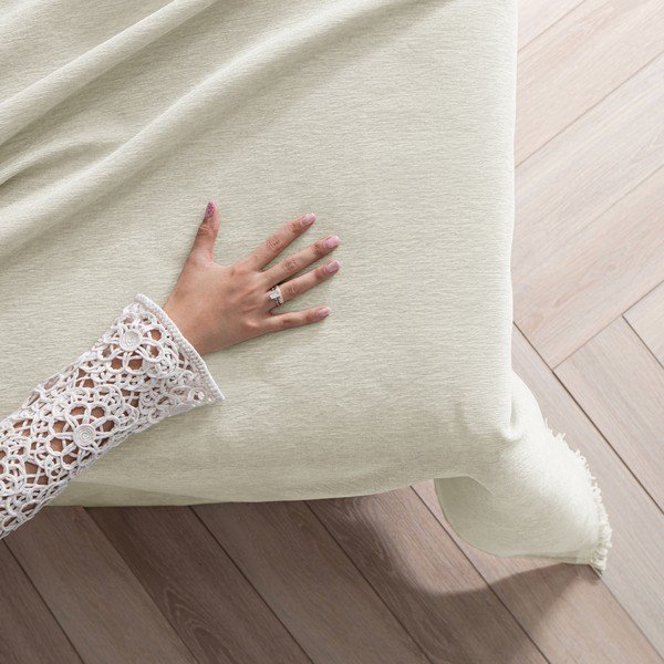 Kremowa narzuta z szenilu 220x240 cm Talo – Filumi-image-1