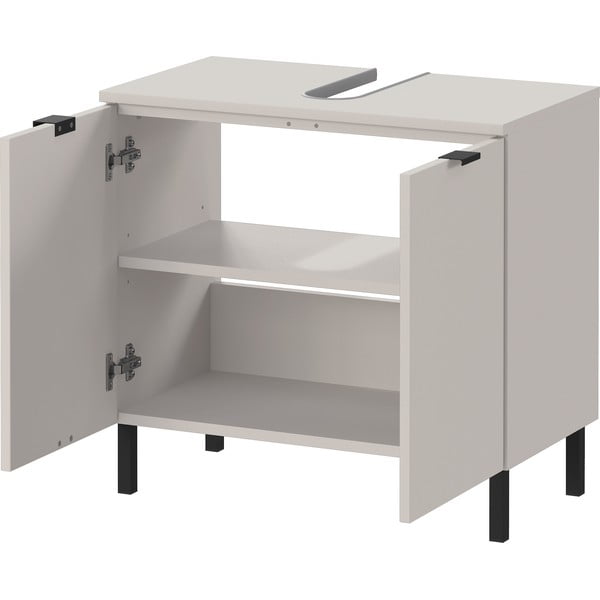 Kremowa szafka pod umywalkę 60x56 cm Arcena – Germania-image-3