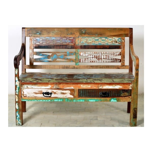 Rustykalna ławka z litego drewna SOB Openwater