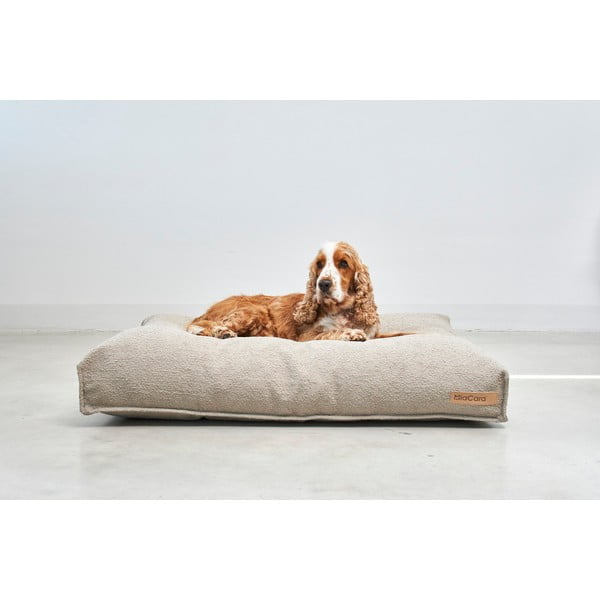 Jasnobrązowy materac dla psów z materiału bouclé 120x90 cm Mondo Cappuccino L – MiaCara-image-1