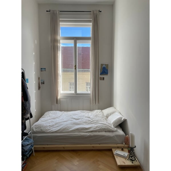 Naturalne łóżko dwuosobowe z litego drewna sosnowego ze stelażem 140x200 cm Dock – Karup Design-image-4