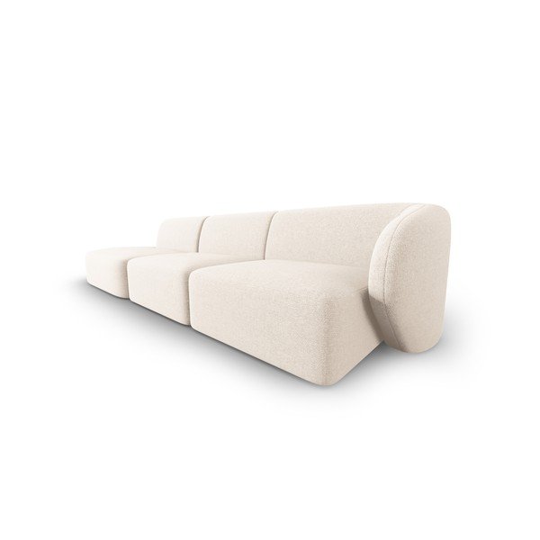Beżowa sofa  z tkaniny szenilowej prawostronna 311 cm Paolo – Milo Casa-image-2