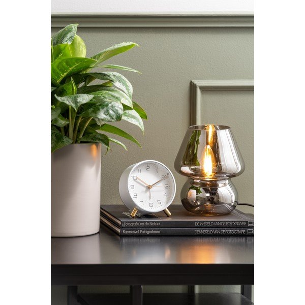 Szklana lampa stołowa w kolorze srebra Leitmotiv Glass, wys. 18 cm-image-1